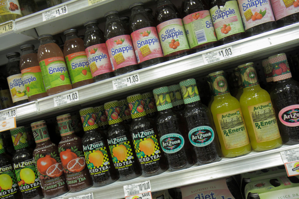 Bottles of drinks for sale in Publix Grocery Store