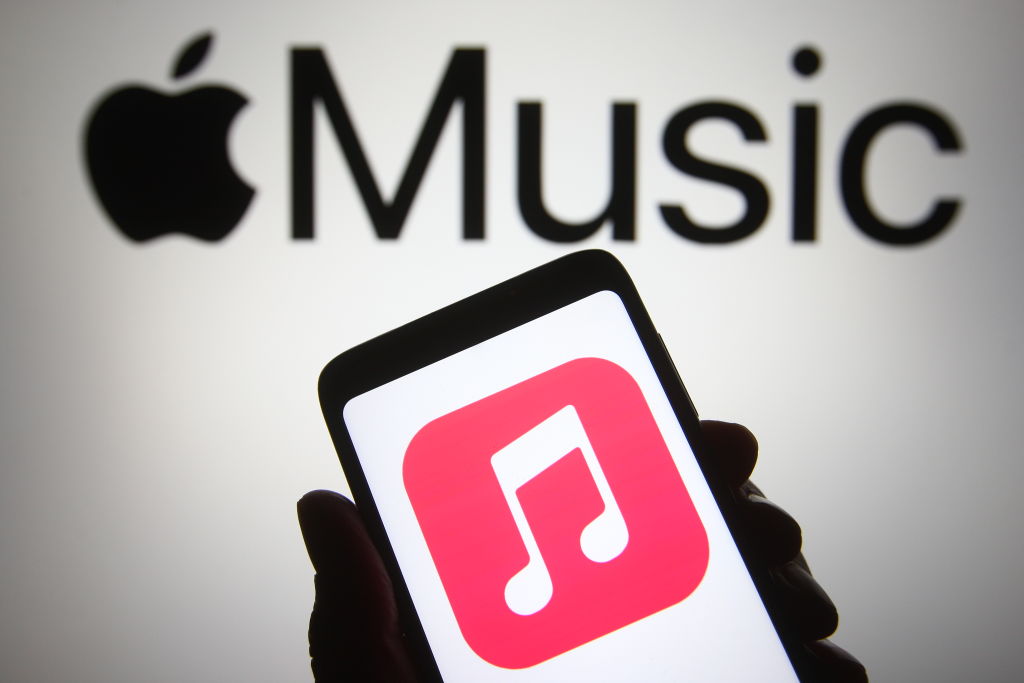 In this photo illustration, Apple Music app seen displayed...