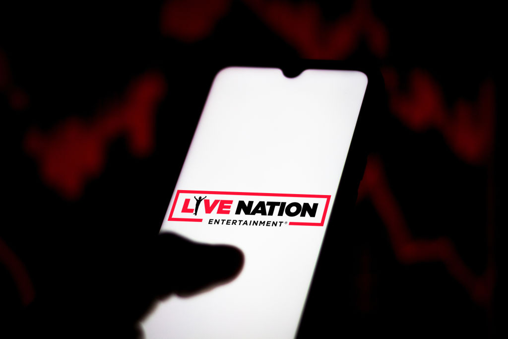 In this photo illustration the Live Nation Entertainment...