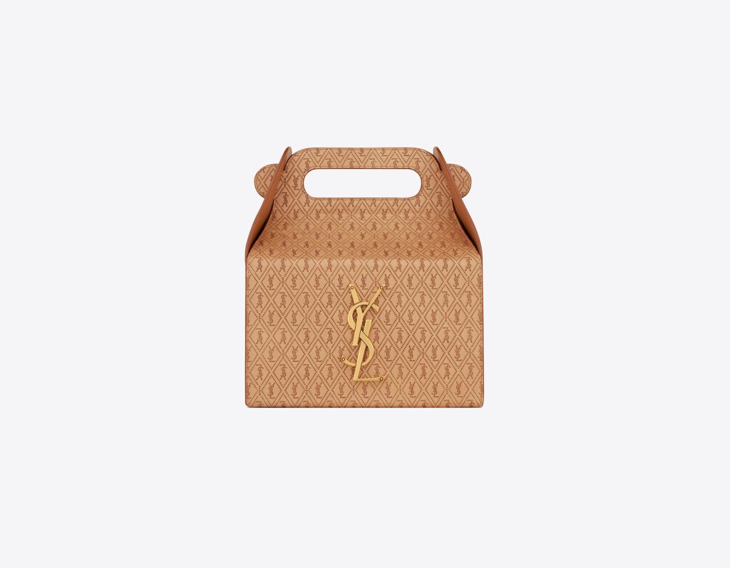 Yves Saint Laurent Hand Bag Beige Yellow Canvas Leather Gold 153939 With  Card - Organic Olivia