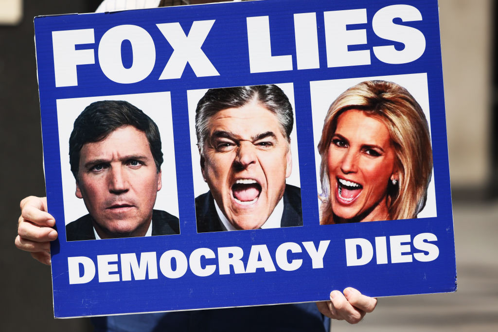 Liberal Activists Demonstrate Outside Of Fox News In New York