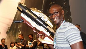 Lance Reddick Visits Destiny Booth At E3 2015 In Los Angeles