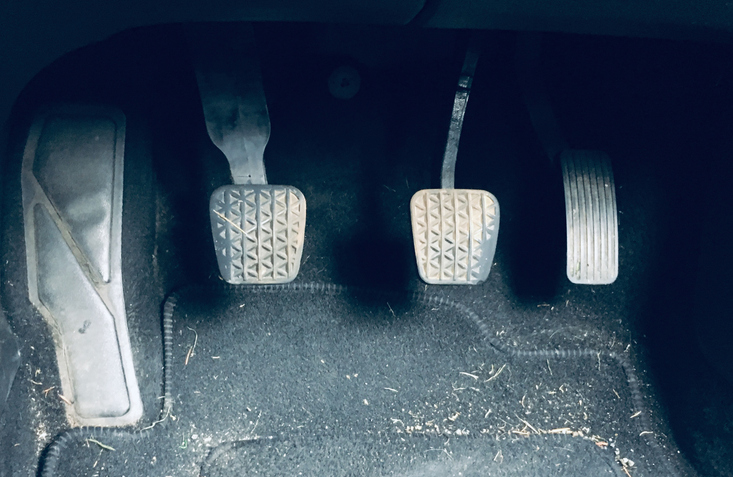 Teenage CarjackersStill life manual car foot pedals