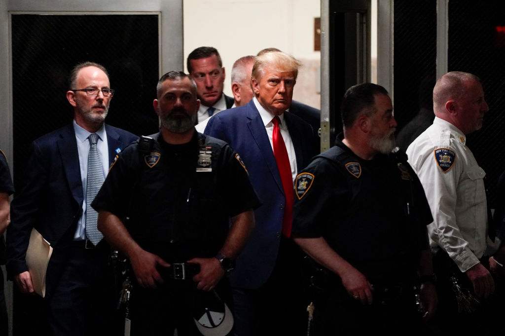 NEW YORK, NY - April 4: Former president Donald Trump arrives f