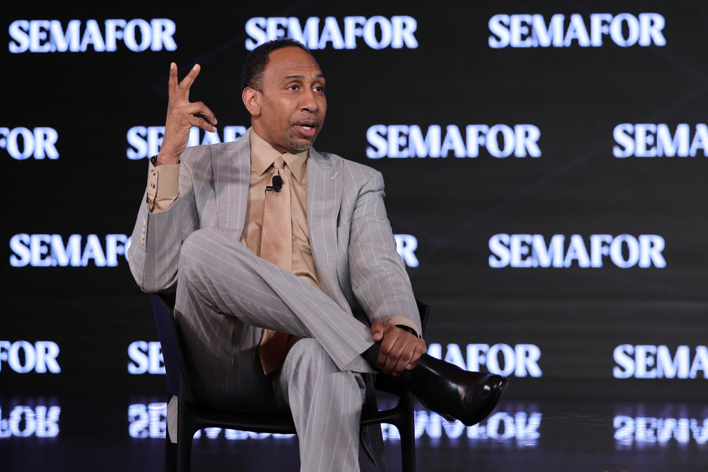 Stephen A. Smith appeared at a media event and stated that former president Donald Trump isn't racist but that he wouldn't vote for him.