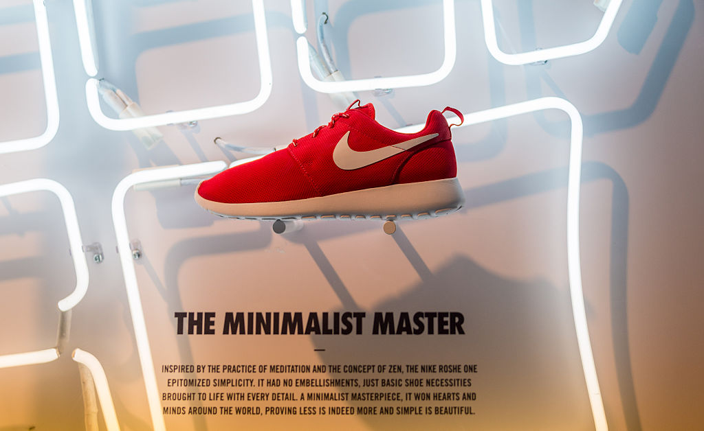 Red color Nike shoe called 'The Minimalist Master' on...