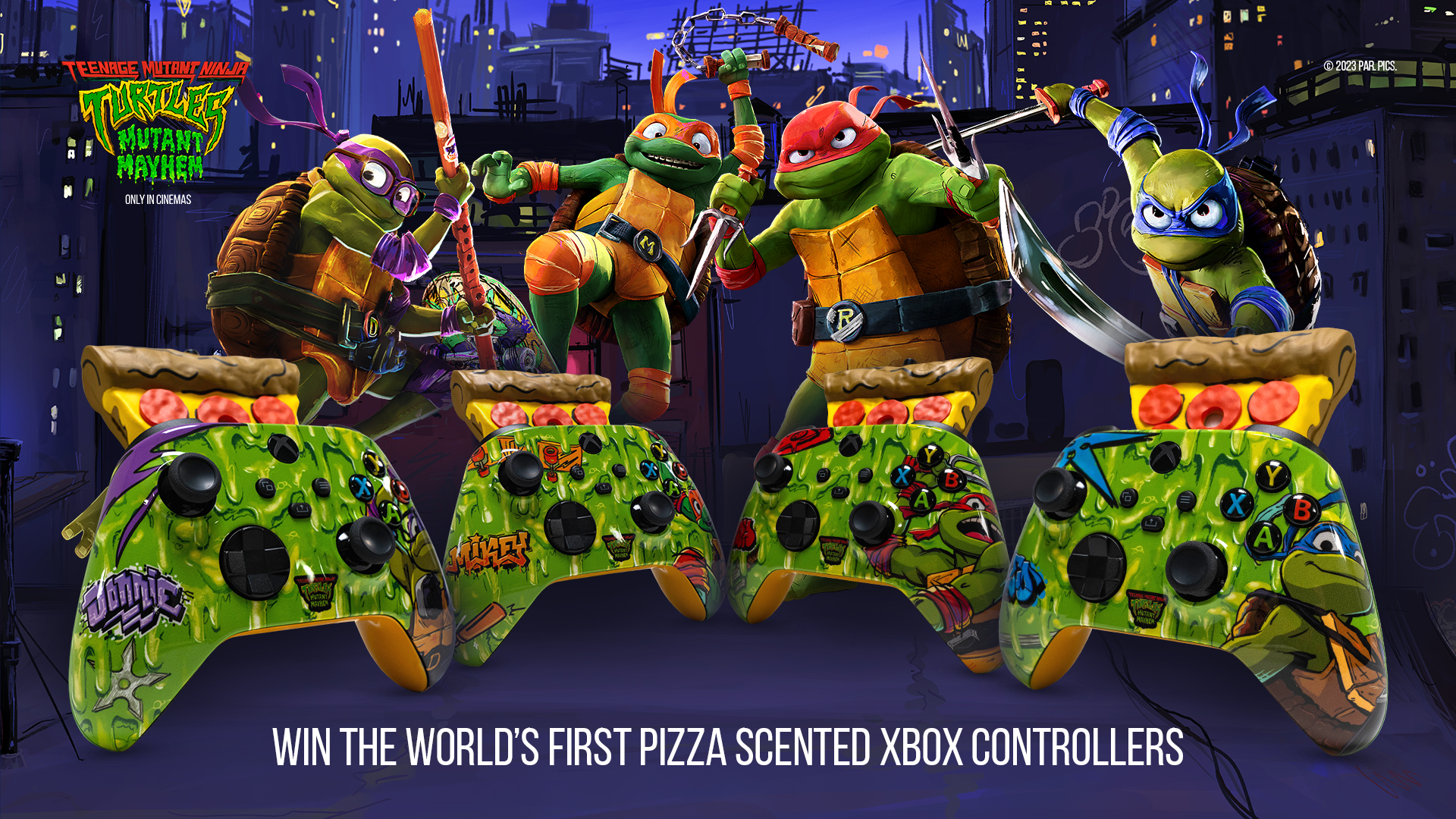'TMNT: Mutant Mayhem' & Xbox Drop Pizza-Scented Controllers 