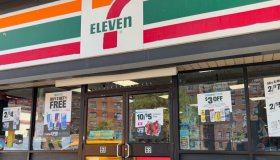 7 Eleven storefront with sign, We accept EBT and SNAP, Queens, New York