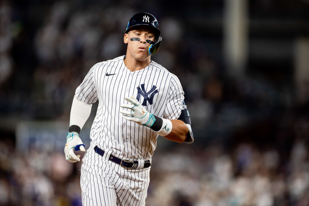 The Nike Air Jordan cleats of Aaron Judge of the New York Yankees are  News Photo - Getty Images