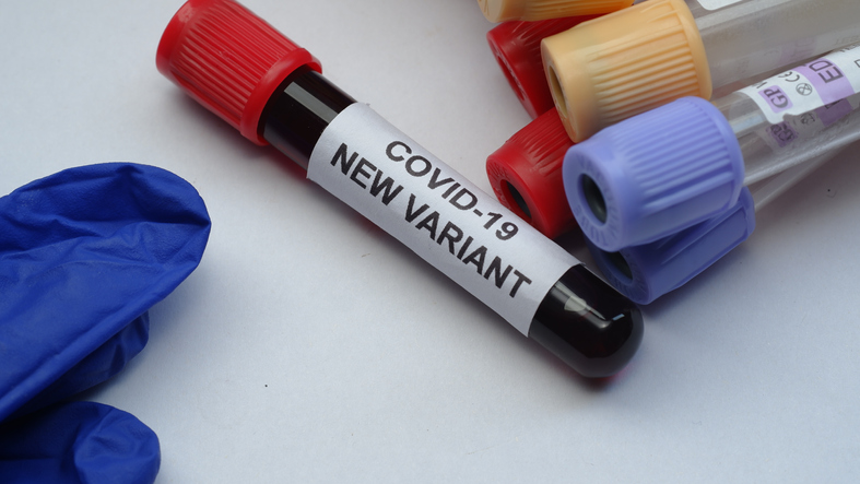 Blood tube of Covid-19, Corona virus new variant.