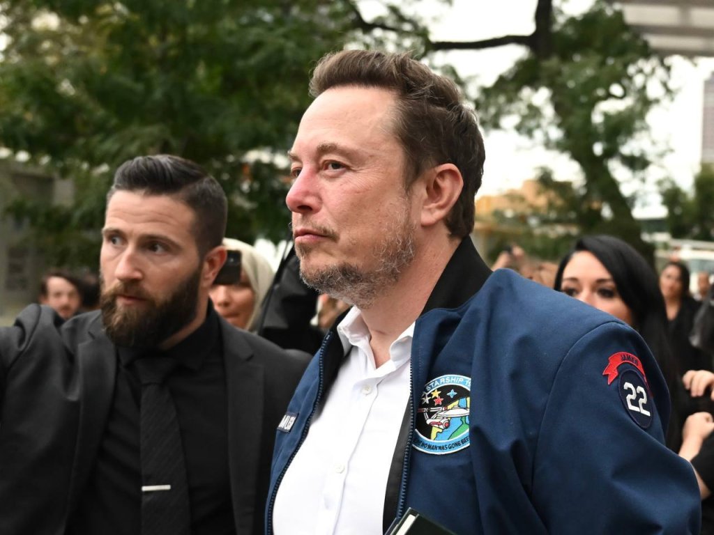 Elon Musk leaves at the Turkish House...