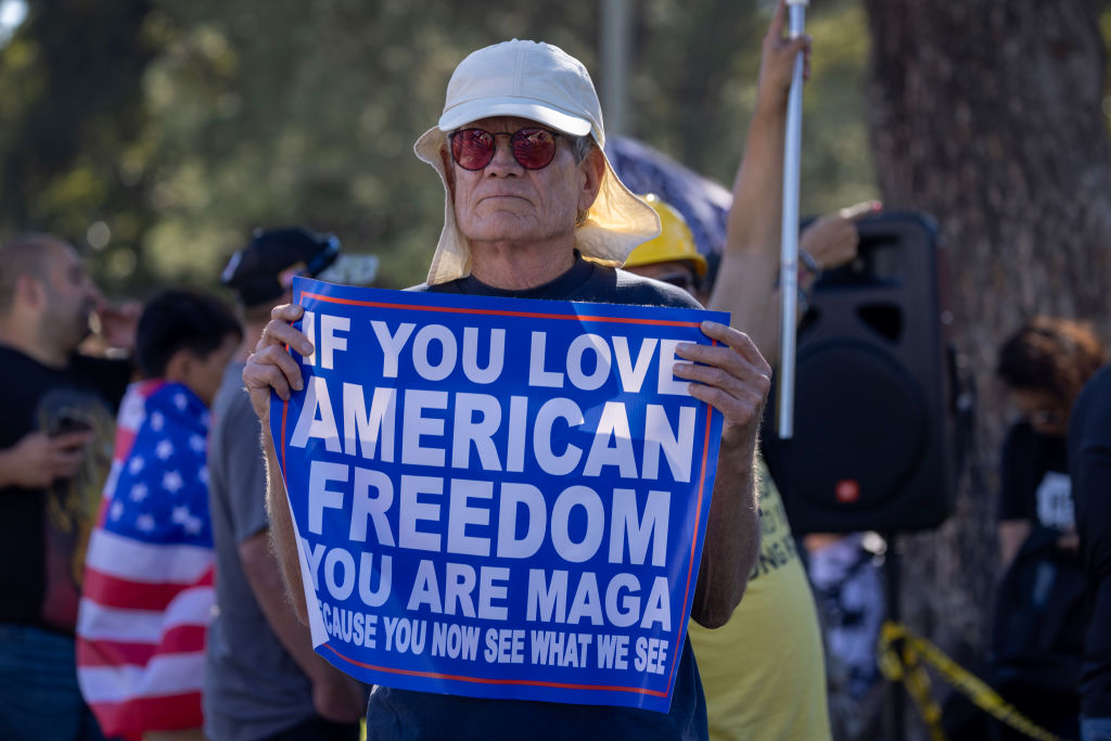 Trump Supporters Hold Beverly Hills Freedom Rally