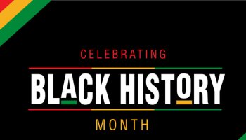 Black History Month February concept. Banner template design, poster with text