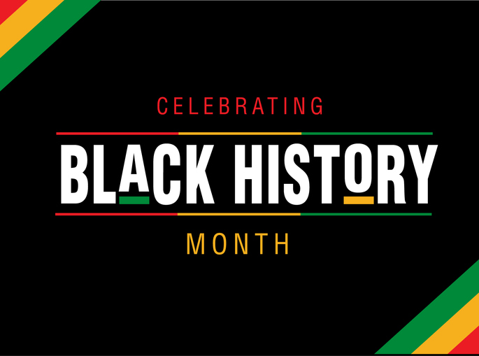 Black History Month February concept. Banner template design, poster with text