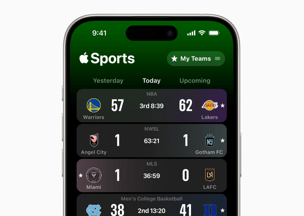 Apple Launches Their Own Live Sports App