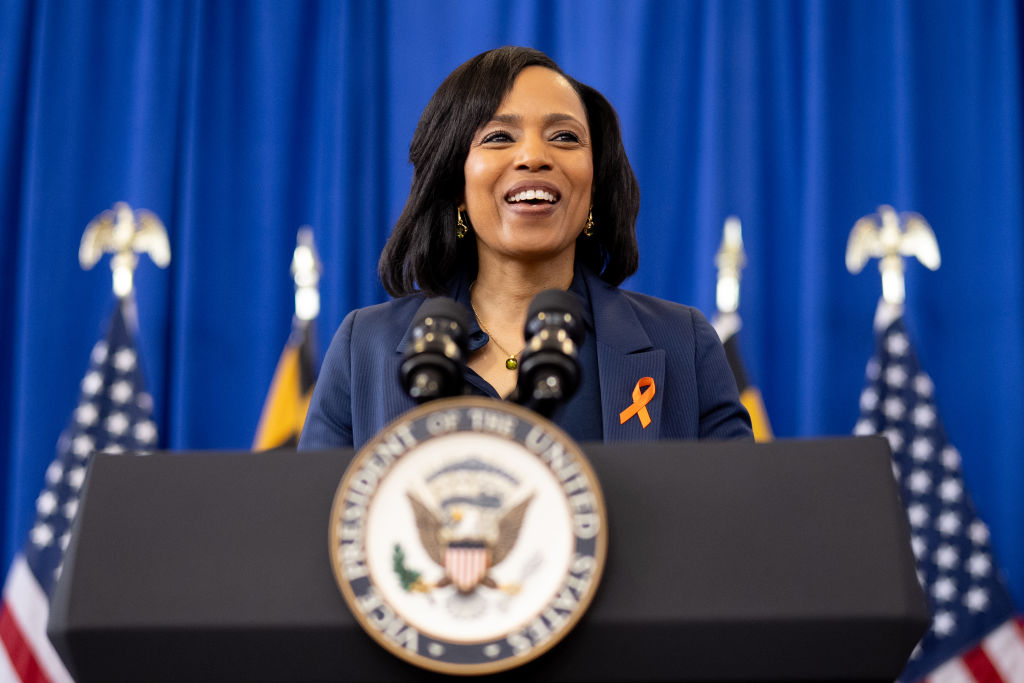 Vice President Harris And Senate Candidate Angela Alsobrooks Hold Campaign Event In Maryland Focusing On Gun Violence