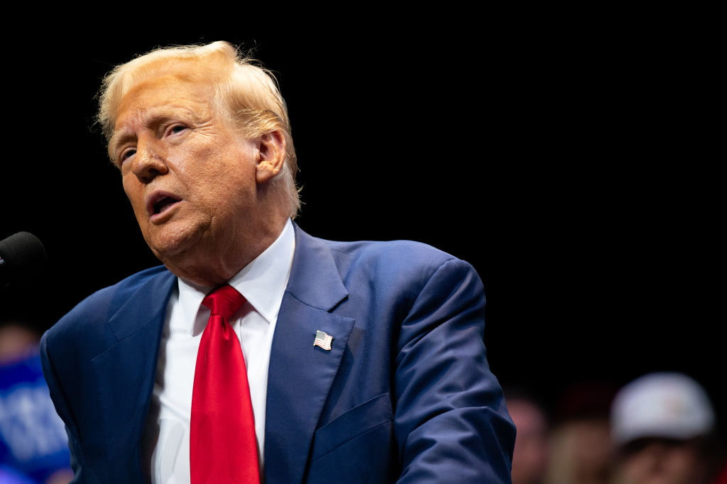 Former President Donald Trump Delivers Remarks On The Economy In Savannah, Georgia
