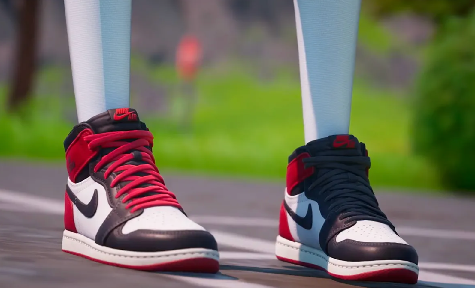 Fortnite Kicks Air Jordan 1 "Black Toe Reimagined"