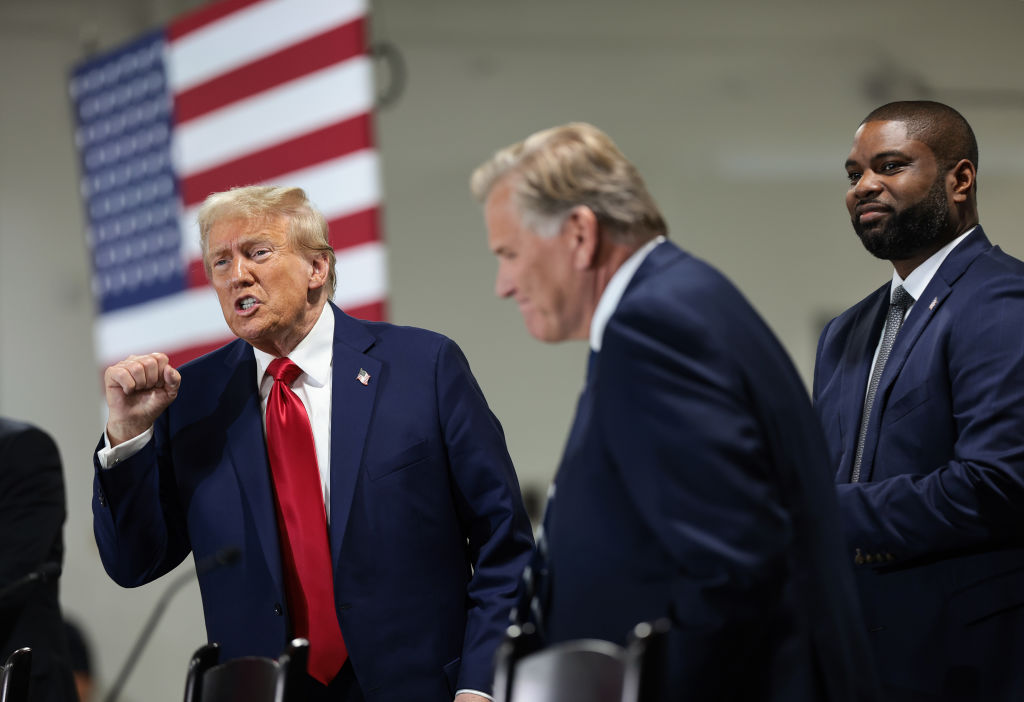 Republican Presidential Nominee Former President Donald Trump Campaigns In Michigan