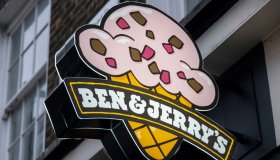 Sign For Ice Cream Brand Ben & Jerry's