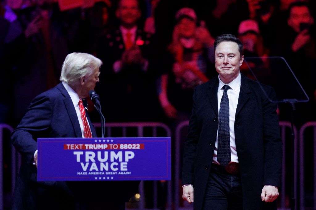 WASHINGTON, JANUARY 19: Tesla Founder Elon Musk walks on stag