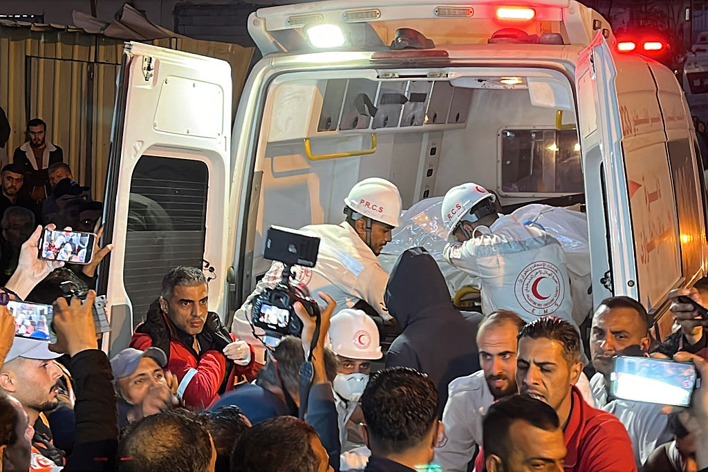 PALESTINIAN-ISRAEL-CONFLICT-GAZA-AMBULANCES