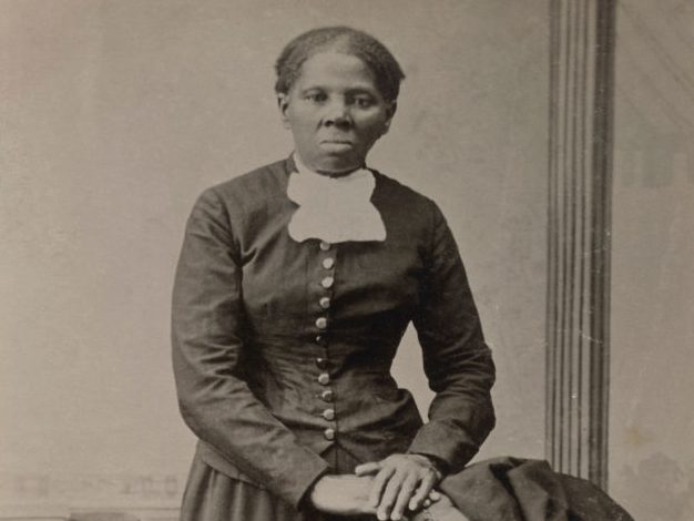 Harriet Tubman 1820-1913, American Abolitionist, Full-Length Standing Portrait with Hands resting on Chair by Harvey B Lindsley, early 1870s