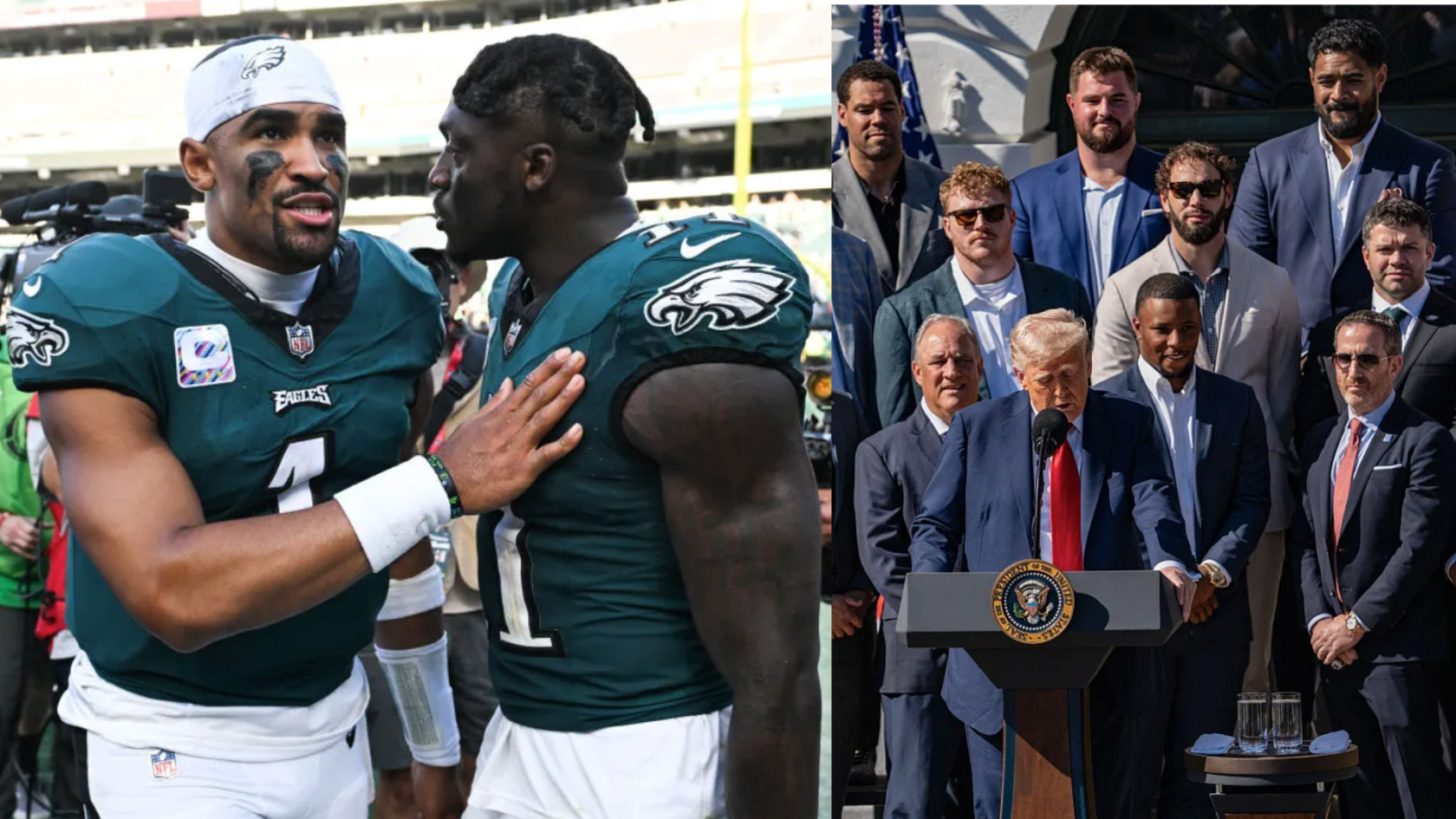 No Show, Big Statement: Jalen Hurts, A.J. Brown Ghost Trump