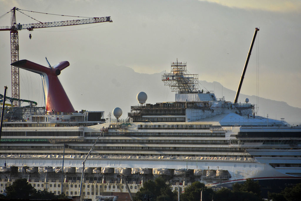 View of the cruise ship, Carnival Sunshine docked in...