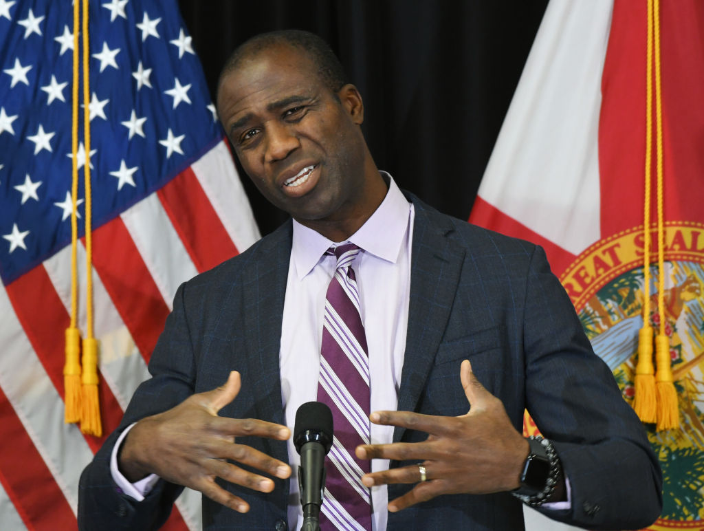 Florida Surgeon General Dr. Joseph Ladapo speaks at a press...