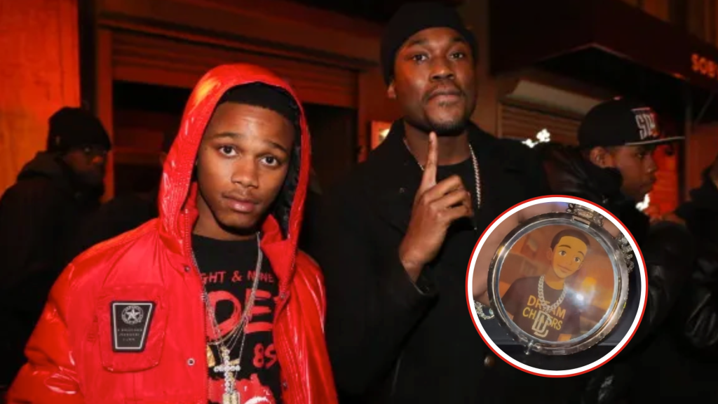 Meek Mill Gets New Iced Out Chain To Honor Lil Snupe