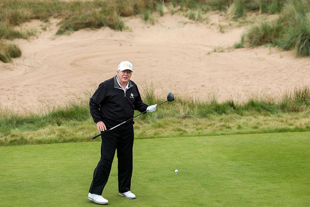 U.S. President Donald Trump Visits Scotland For Golfing Getaway