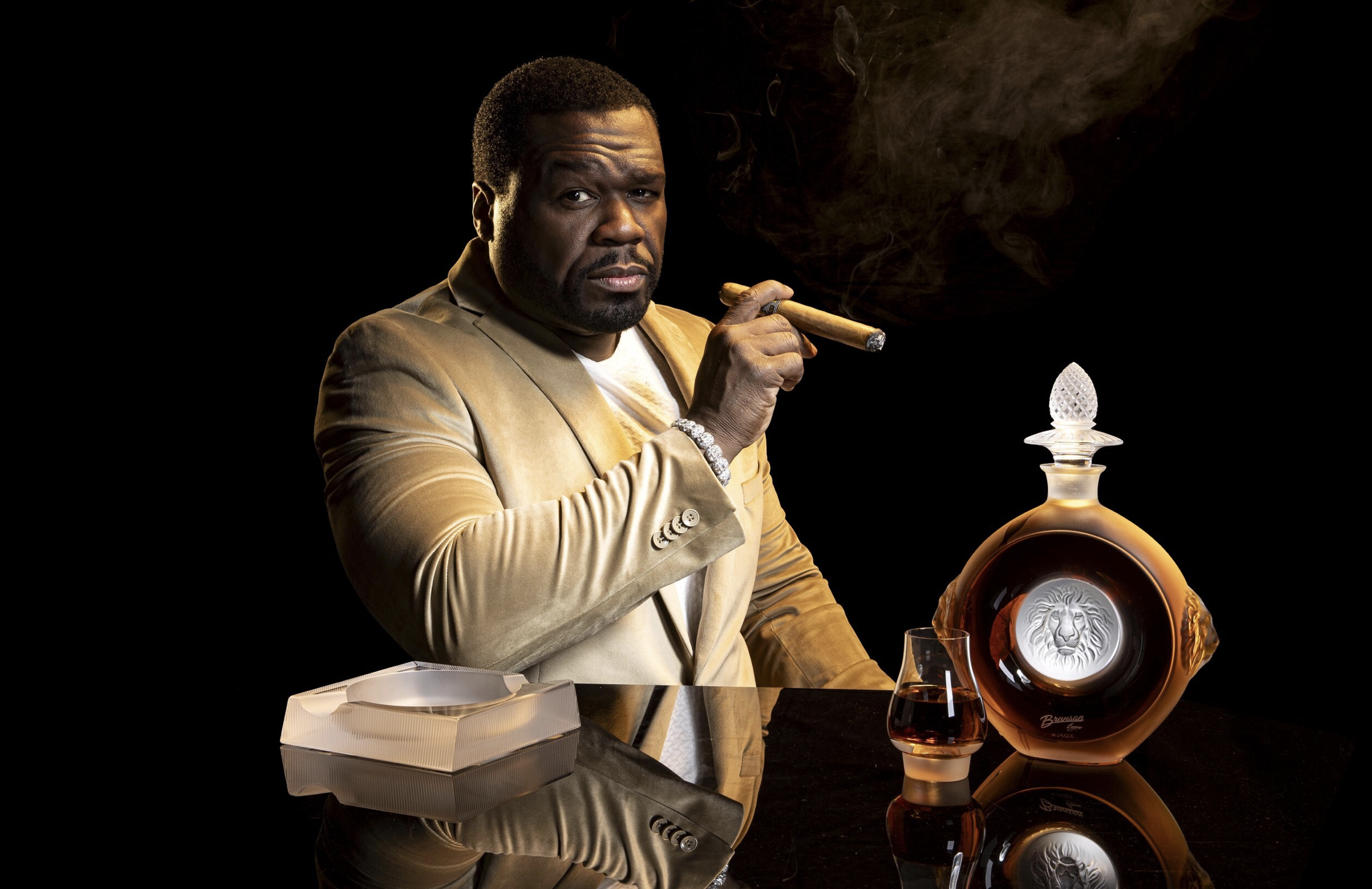 50 Cent Teams Up With Lalique For A $25K Branson Cognac