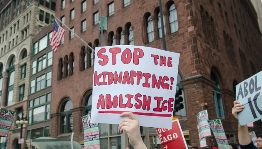 Anti-ICE demonstration in Chicago