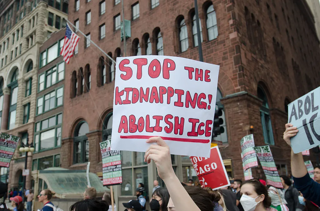 Anti-ICE demonstration in Chicago