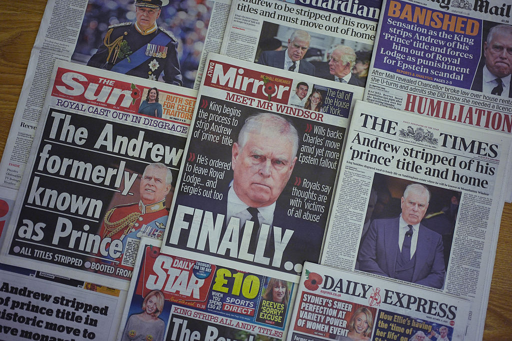 Prince Andrew relinquishes titles and honours