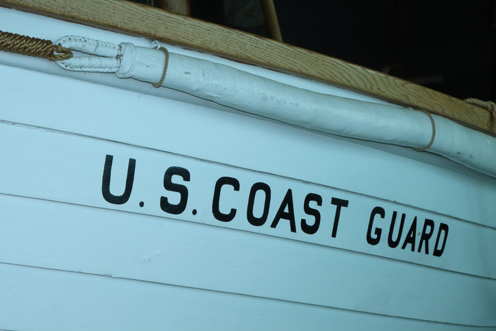 Side Of A Coast Guard Sailing Ship