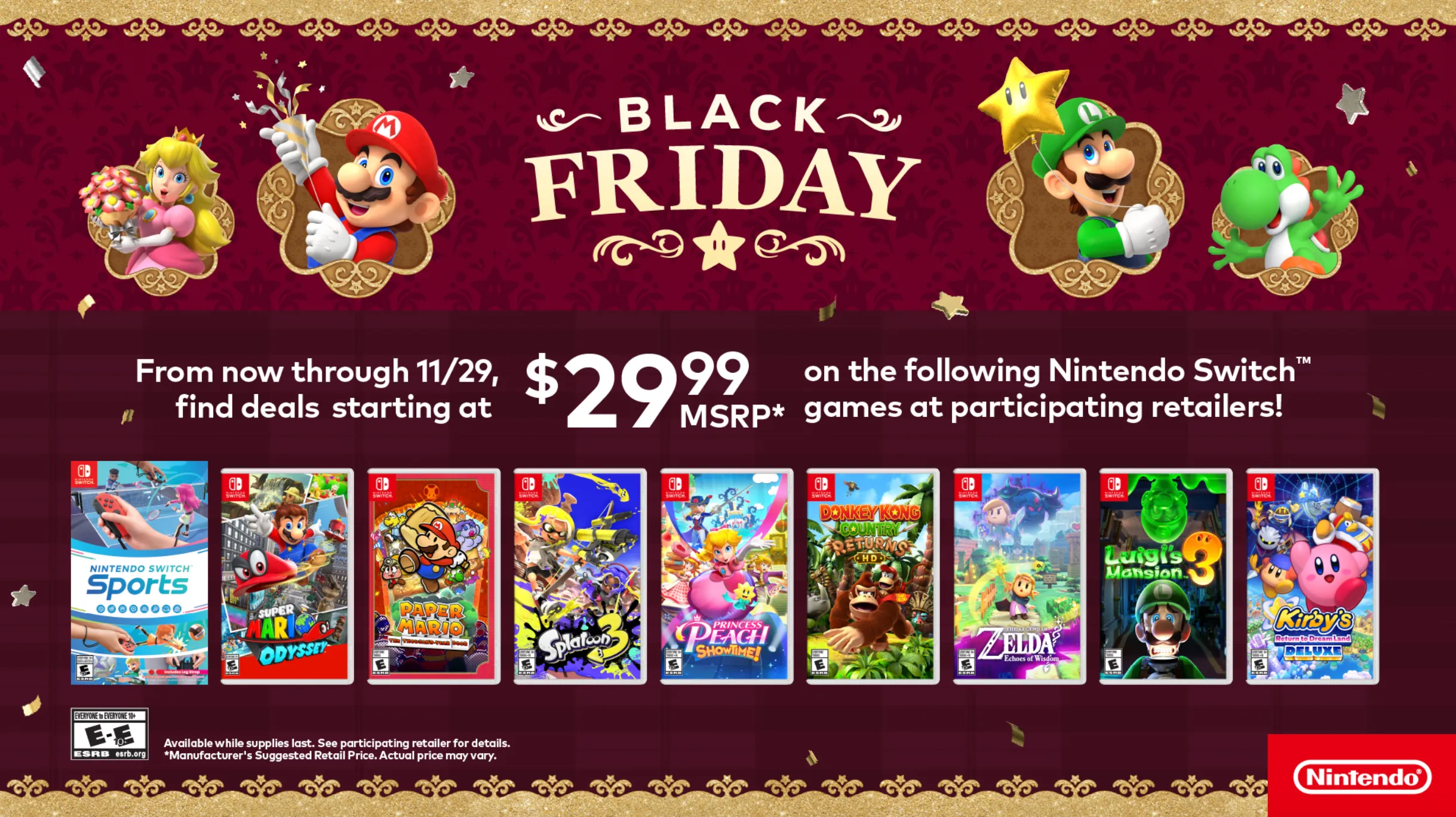 Nintendo Black Friday Deals