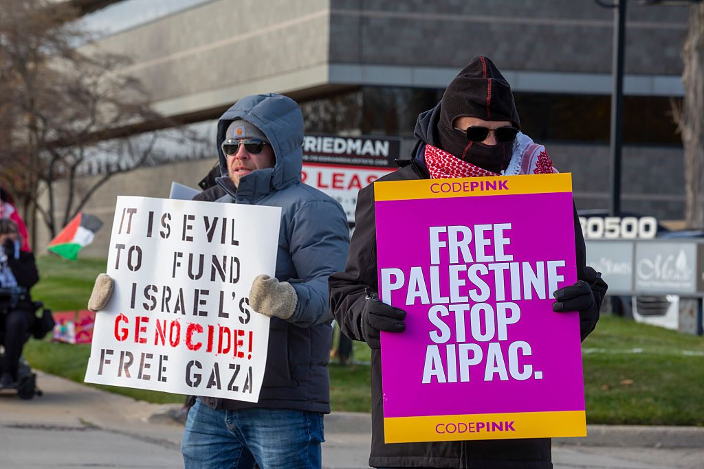 Activists Protest AIPAC Campaign Funding for U.S. Senator