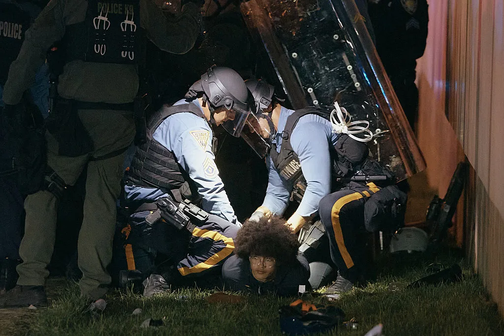 Protestors Demonstrate And Clash With Officers Outside Delaney Hall Detention Facility In Newark