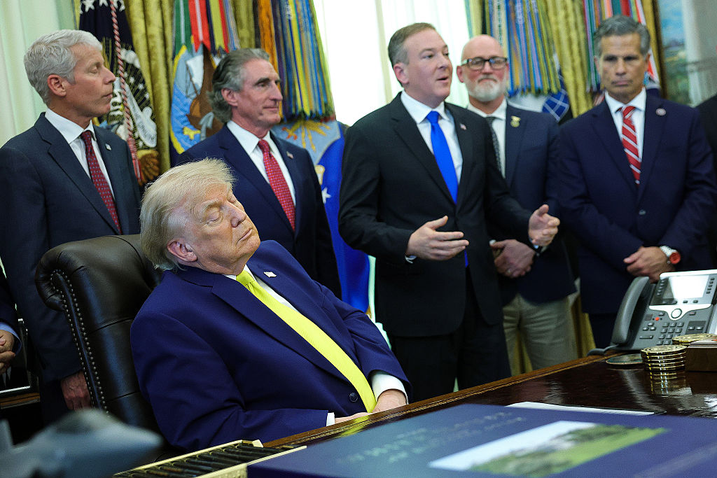 President Trump Makes An Announcement On Coal From The White House's Oval Office
