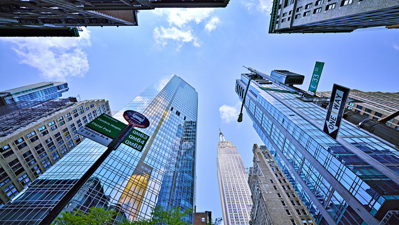 Empire State Building and Midtown Manhattan skyscrapers. New York City, New York, USA.